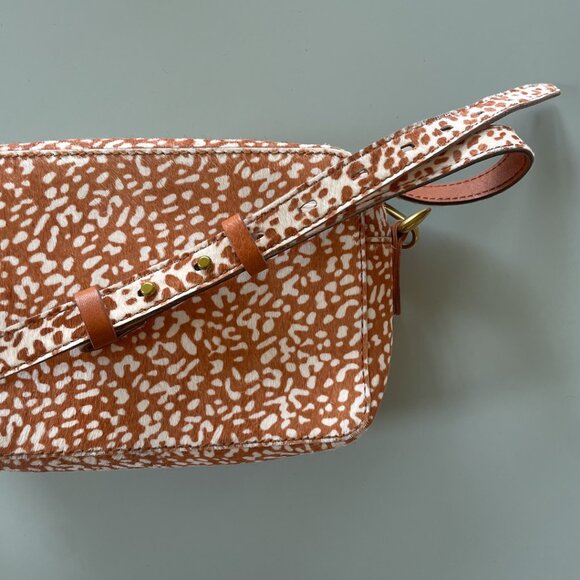 The Transport Camera Bag : Animal Spot Calf Hair in Toffee Multi - Picture 3 of 5